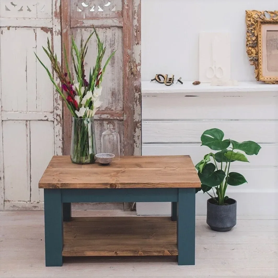 Coffee table with a shelf underneath